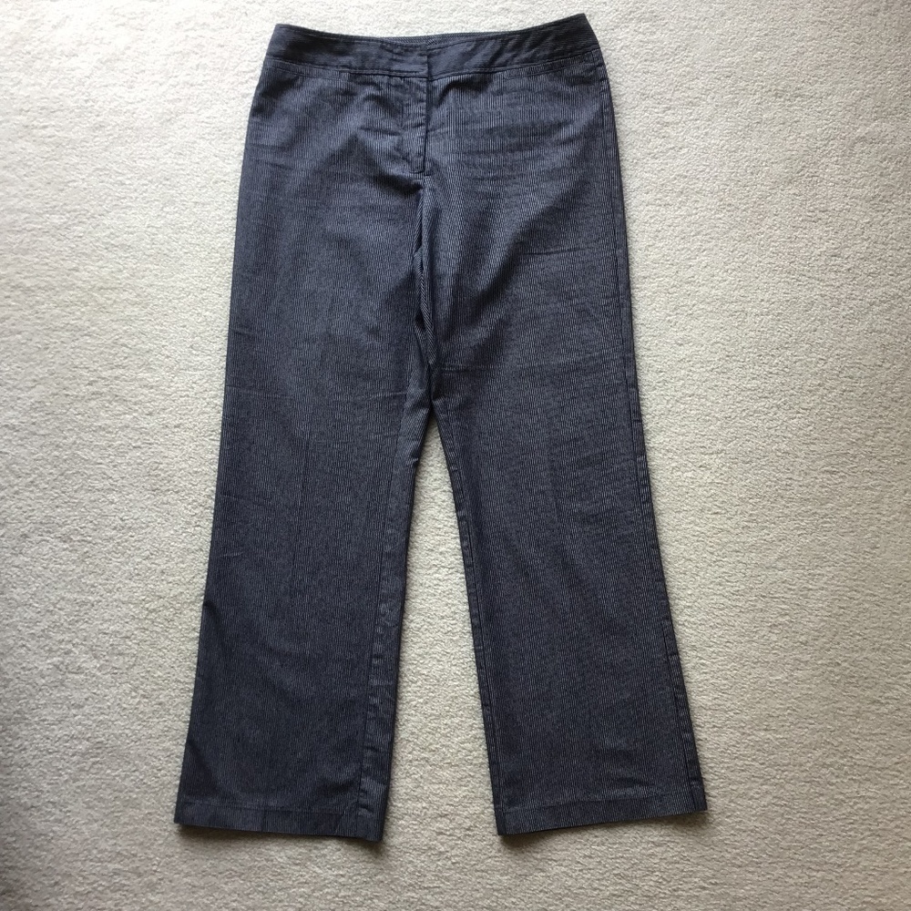 KIM ROGERS GRAY PIN STRIPE PANTS SIZE 10